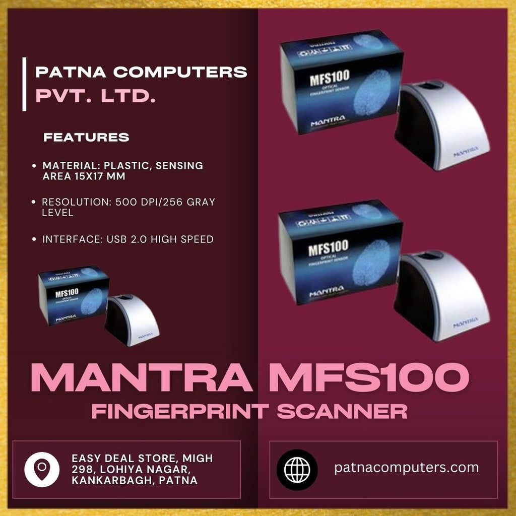 Mantra MFS100 Single Fingerprint Scanner Biometric Device