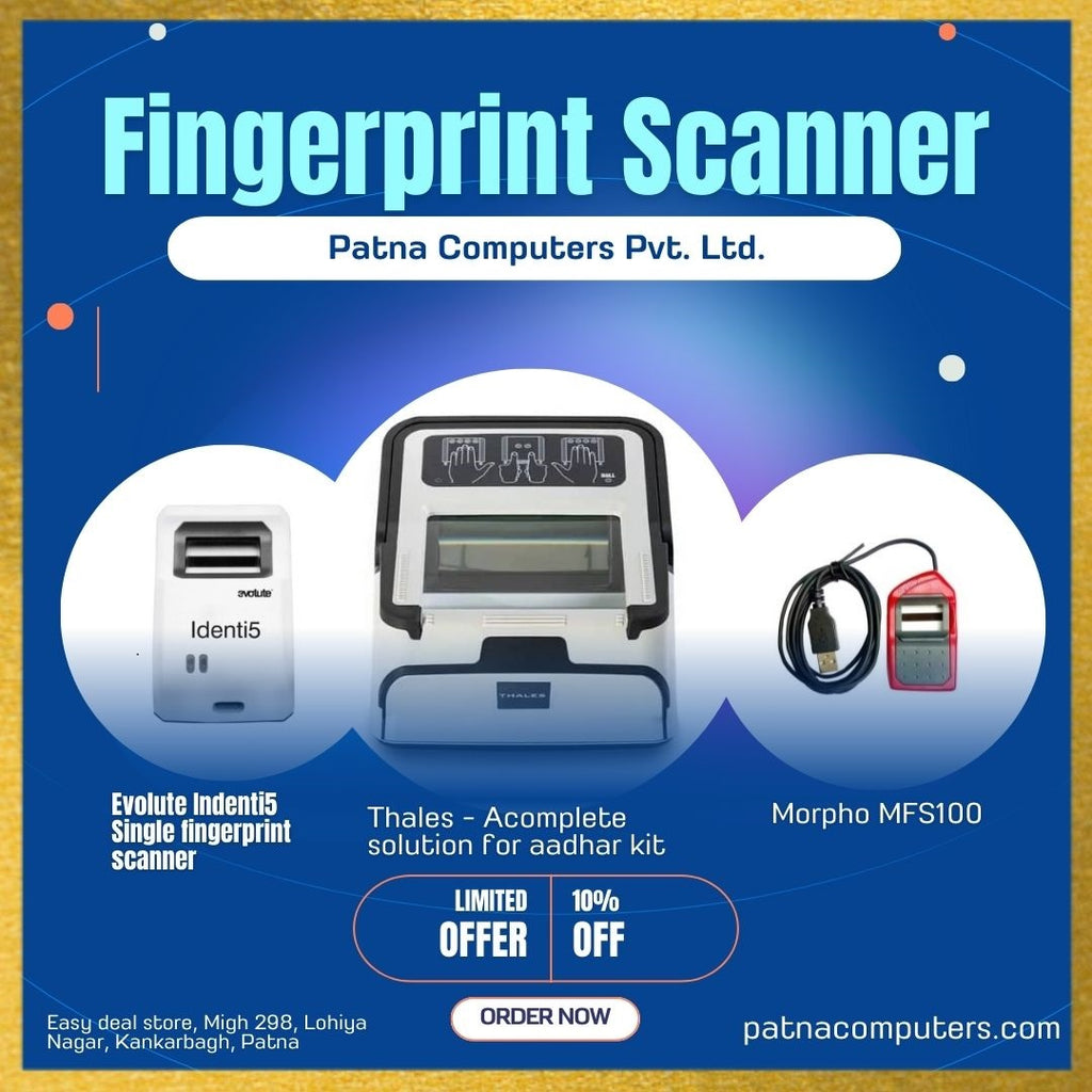 Different Types of Biometric Fingerprint Scanner Device Machine